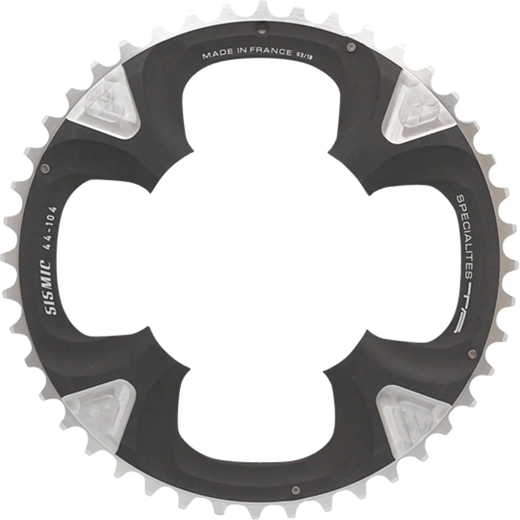 Cykeltrippelplatta 104 ytter 4 armar Specialités T.A. Sismic