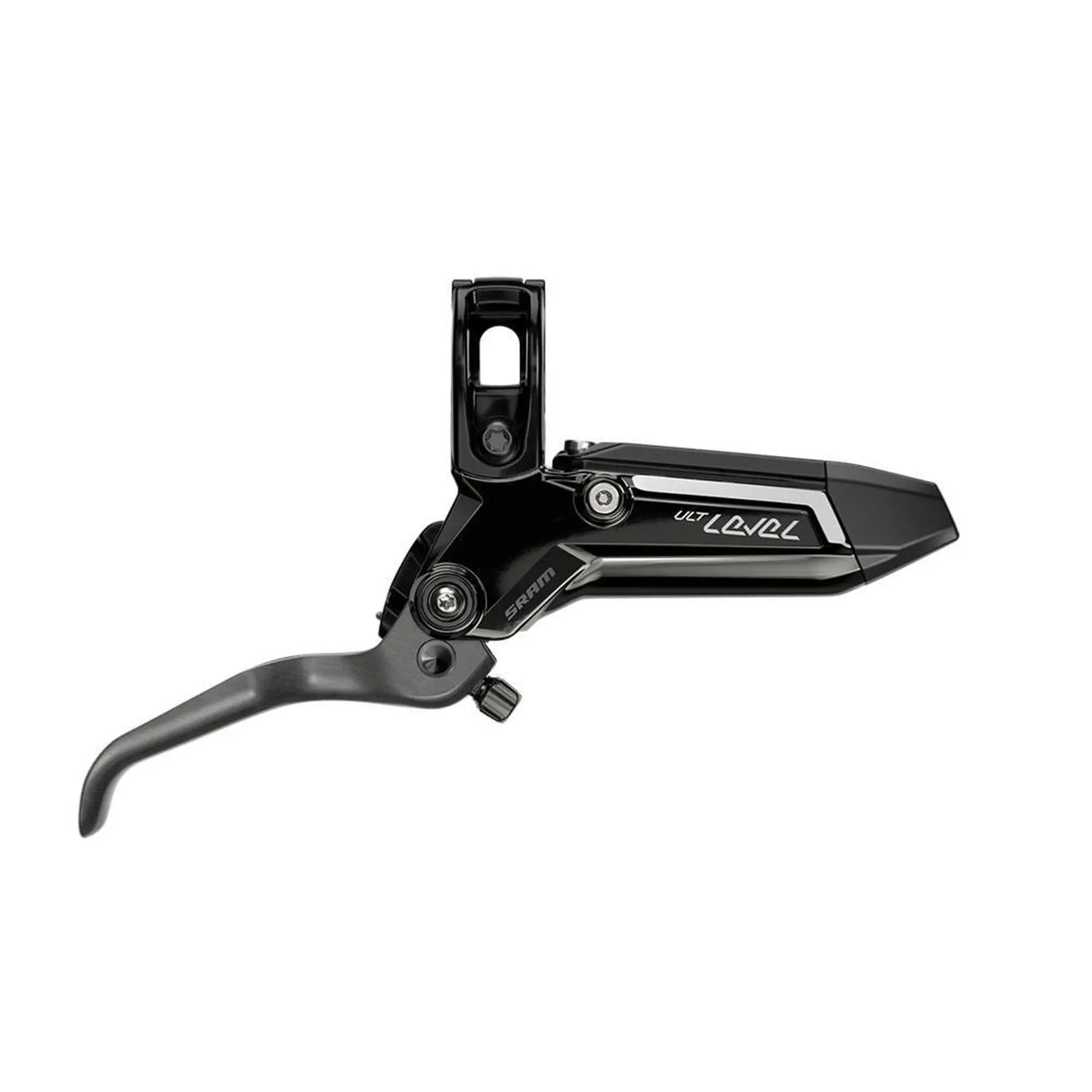 2-kolvs skivbromsar i kolfiber med skruvar och bultar i titan Sram Level Ultimate Stealth