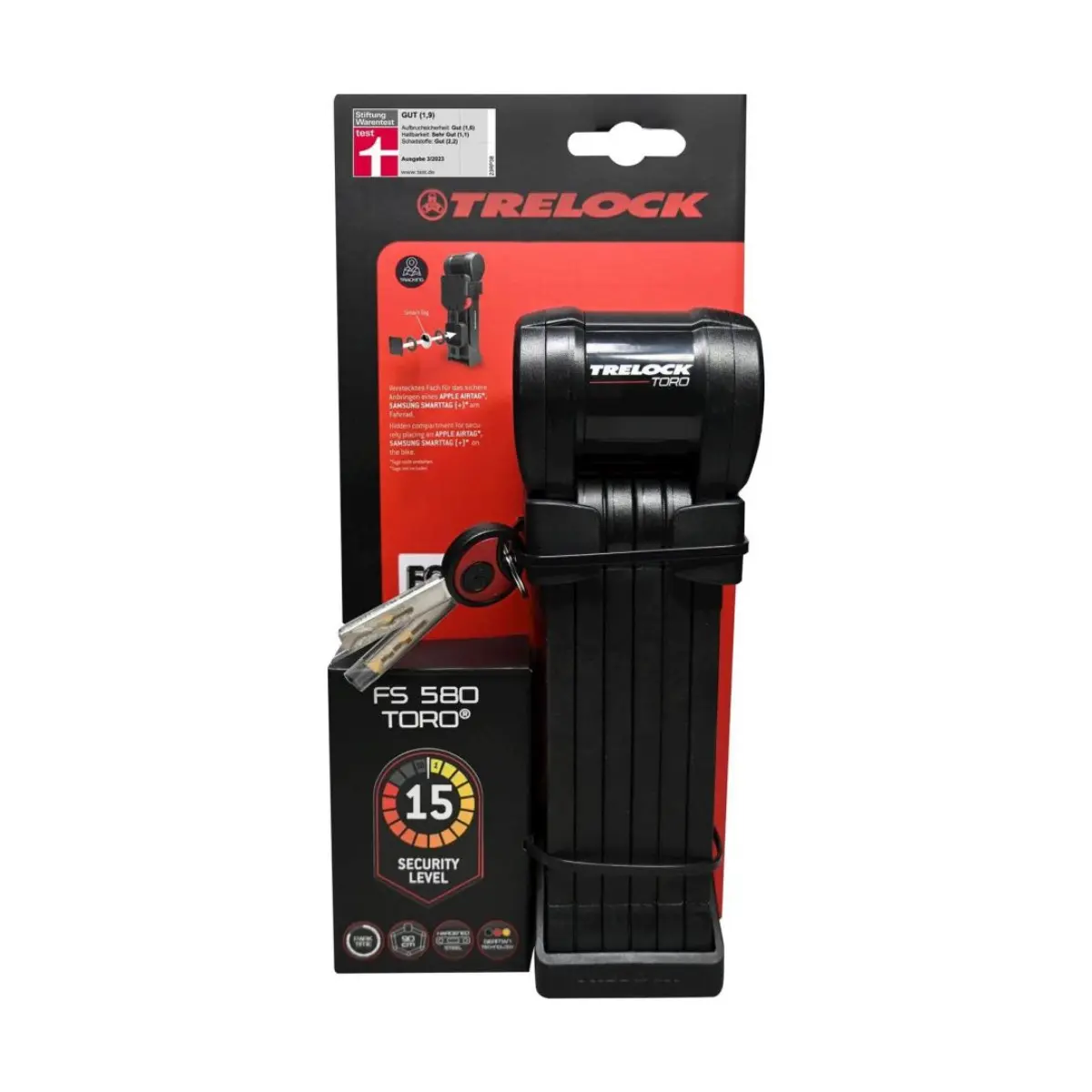 Hopfällbar stöldskyddsanordning Trelock FS-580 X-Press