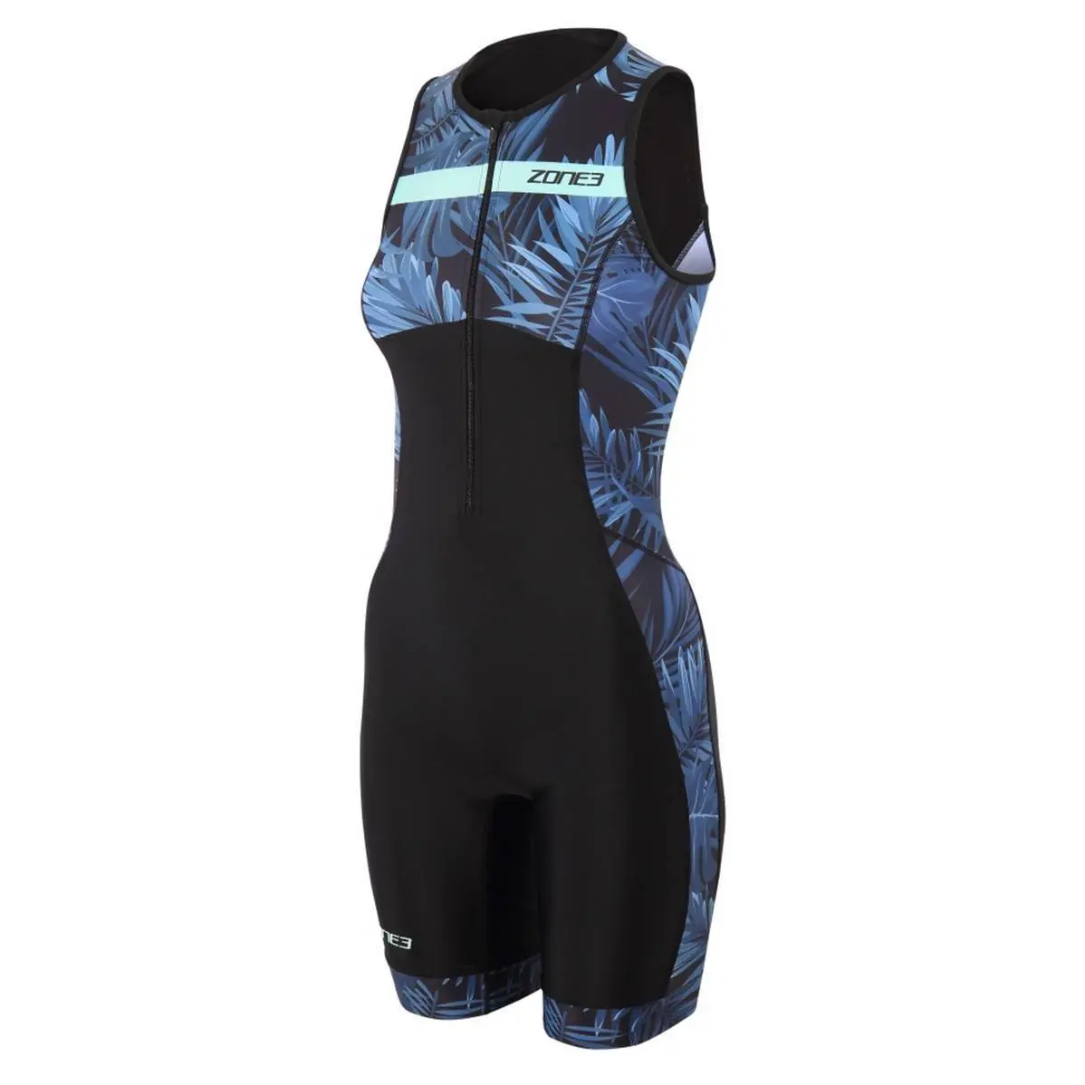 Trefunktionsdräkt för kvinnor Zone3 Activate+ Tropical Palm Sleeveless