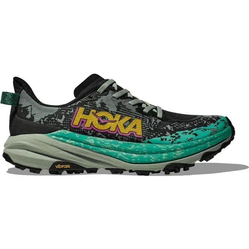 Löparskor Hoka Trailrunning Speedgoat 6 Black/aloe Vera