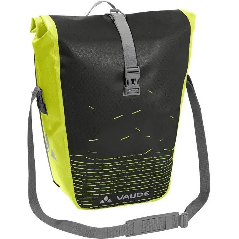 Cykelväska Pakethållare Vaude Aqua Back Print Single Black/Bright Green