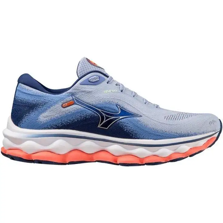 Löparskor Mizuno Wave Sky 7 Blue Henon/Silver/Neon Flame