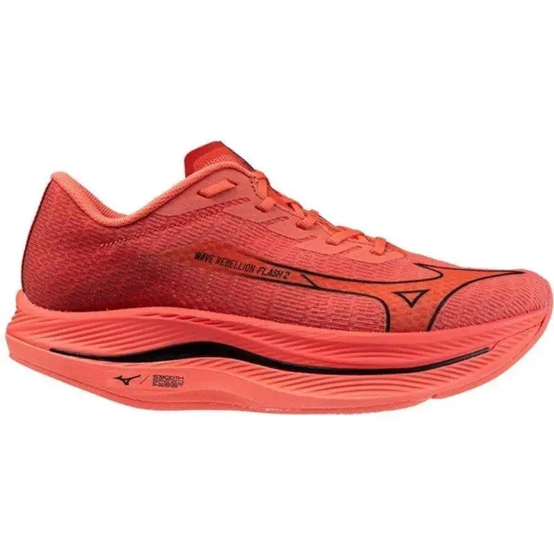 Löparskor Mizuno Wave Rebellion Flash 2 Herr Dubarry/Black/Cranberry