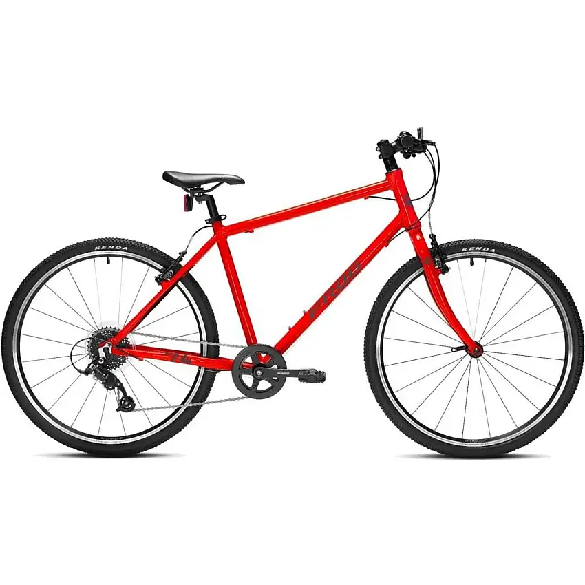 Barncykel Frog 74 Metallic Grey Neon Red 26"