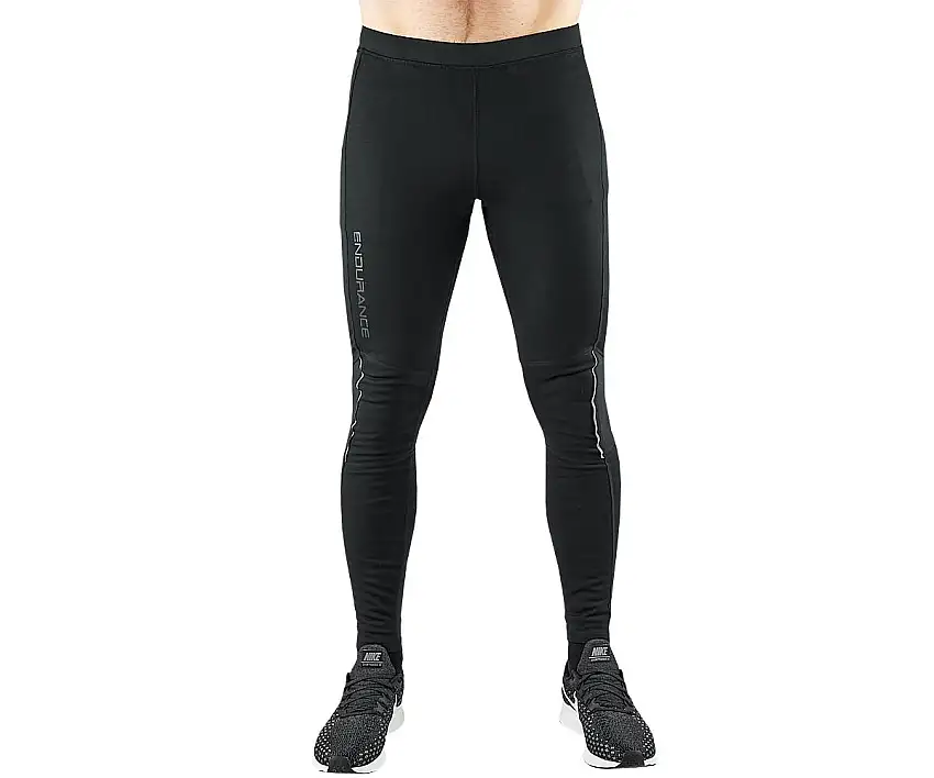 Endurance Tranny M Long Windblock Tights Black herr