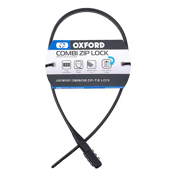Kombinationslås OXC Combi Zip Lock Svart 470 mm