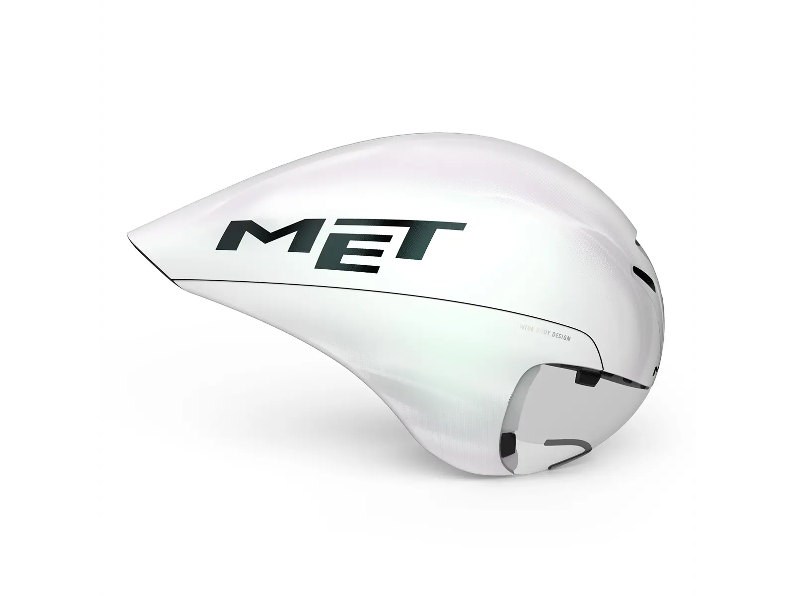 Cykelhjälm MET Drone Wide Body White Iridescent/Glossy