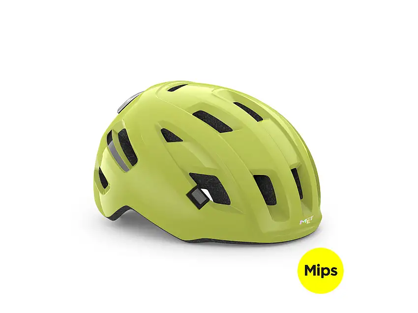 Cykelhjälm MET E-Mob Mips Lime/Glossy