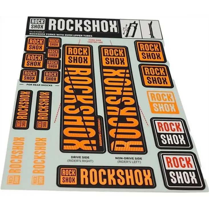 Dekaler Rockshox Sticker Set for Single Crown For /Pike/Lyrik/Domain/Revelation