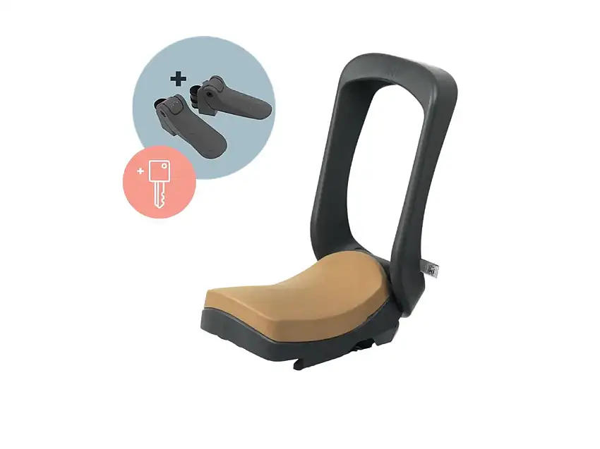Cykelsits URBAN IKI Pakethållare Junior 5-10 år Max 35 kg Svart/Brun