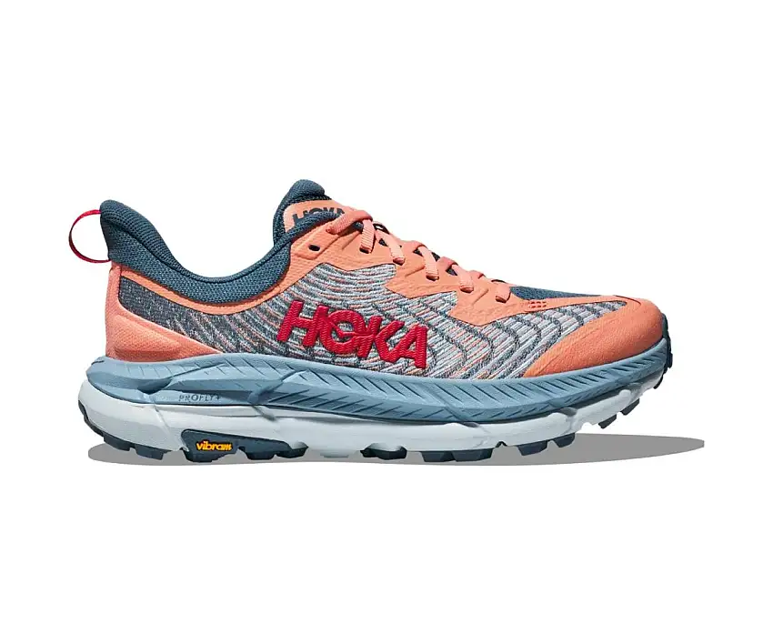 Hoka Löparskor Mafate Speed 4 dam Papaya/Real Teal