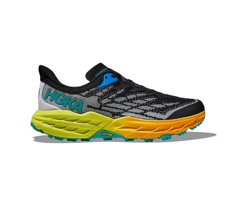 Hoka Löparskor Speedgoat 5 herr Black/Evening Primrose
