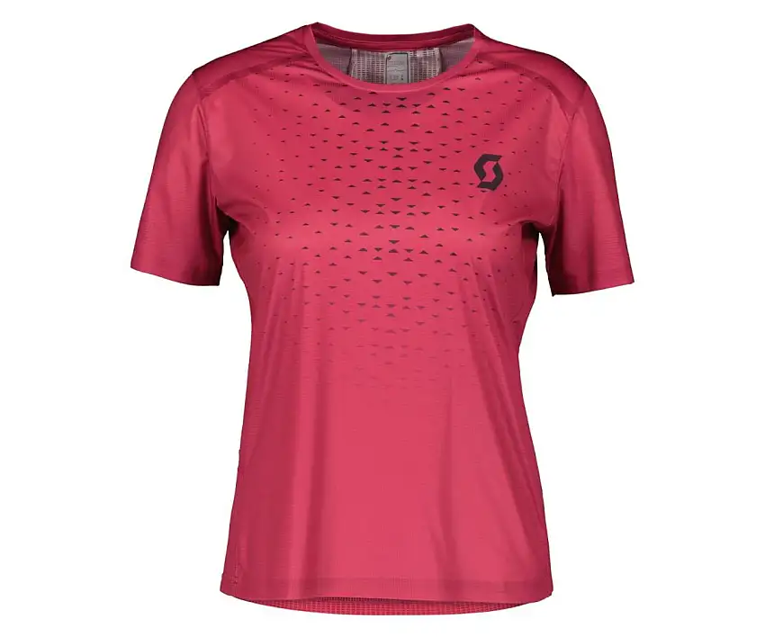 Scott Löpartröja RC Run Short Sleeve Carmine Pink/Dark Purple Dam