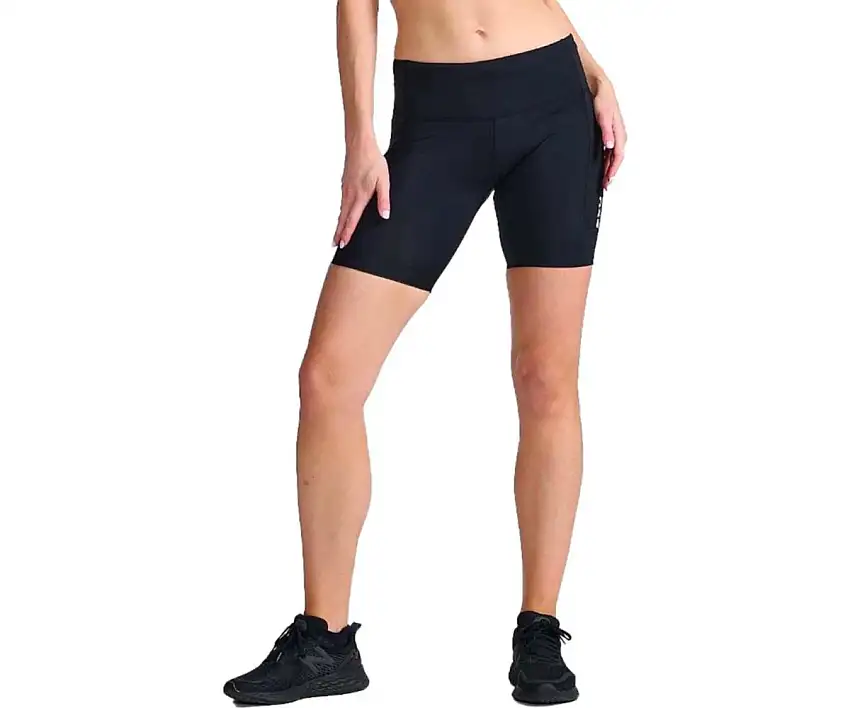 2XU Löpartights Aero Mid-Rise Compression 6In Shorts Black/Silver dam