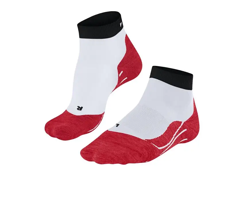 Falke Löparstrumpor Ru4 Short Running Sock White/Neon Red dam