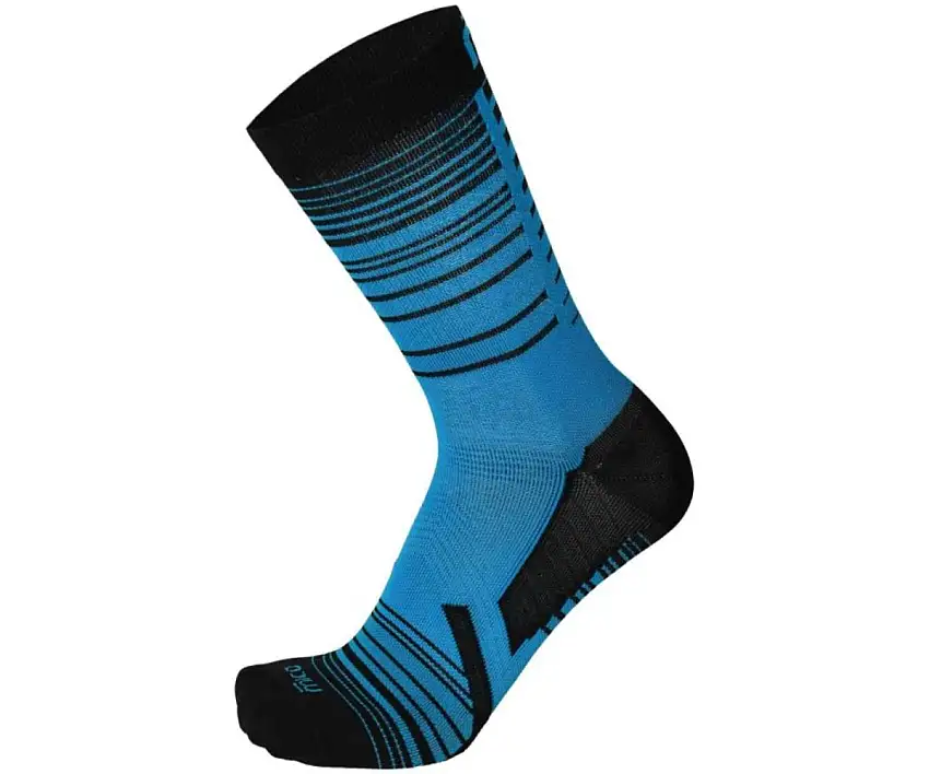 Mico Lightweight M1 Trail Run Crew Socks Blue/Black unisex