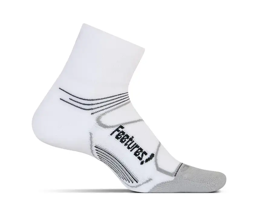 Feetures Löparstrumpor Elite Iwick Quarter Socks unisex White/Black