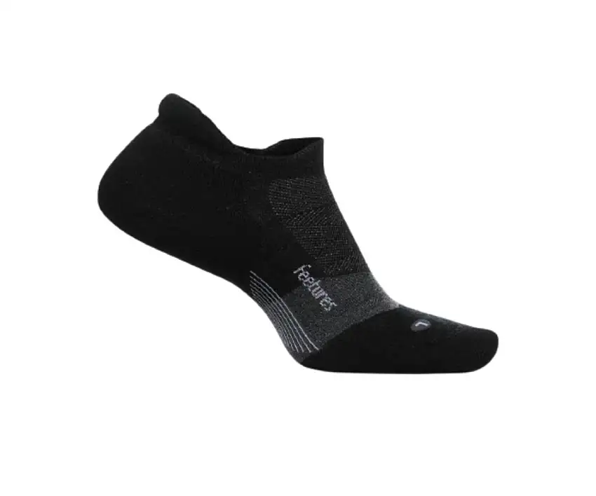 Feetures Löparstrumpor Merino 10 Ultra Light No Show Tab unisex Charcoal