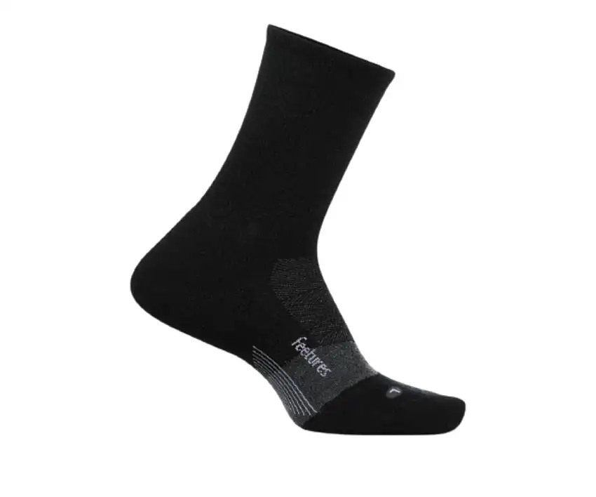 Feetures Löparstrumpor Merino 10 Ultra Light Mini Crew unisex Charcoal