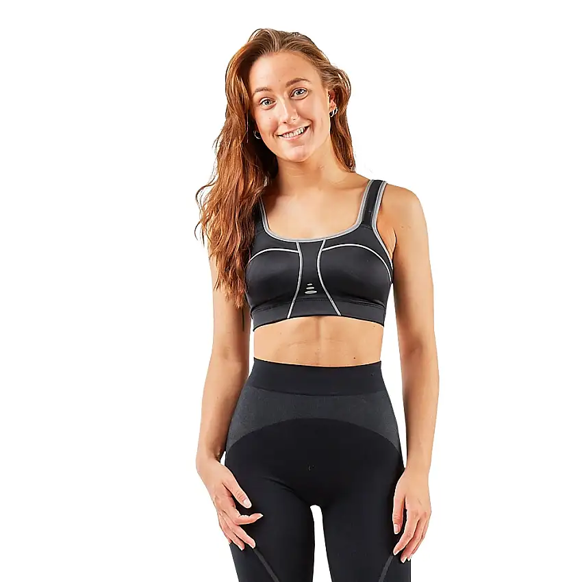 Purelime Sport-BH Padded Athletic Bh dam Black/Coolgrey