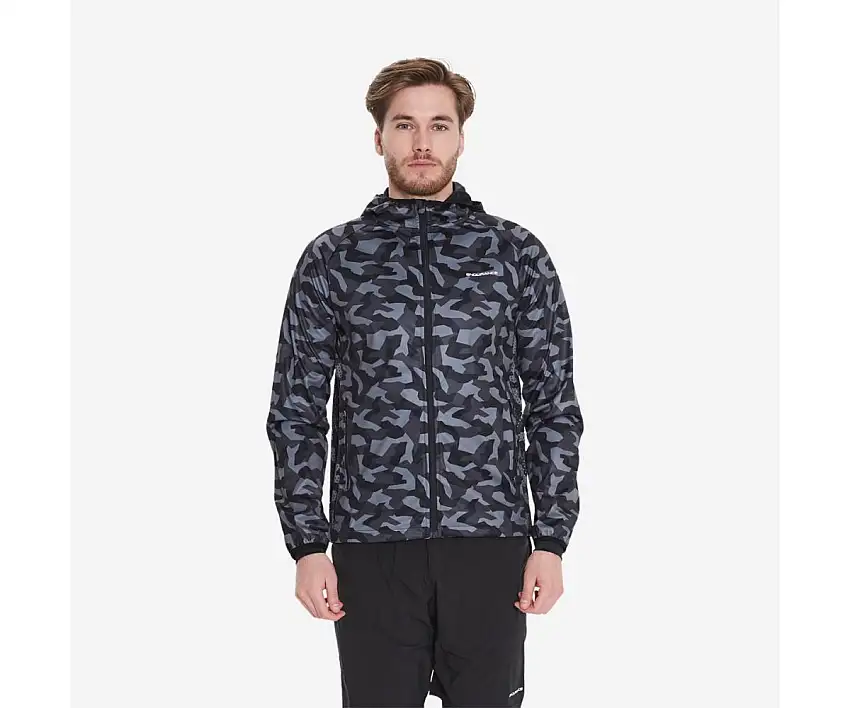 Endurance Löparjacka Ansel Printed Jacket herr Black