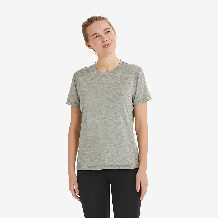 Endurance Löpartröja Maje Melange S/S Tee dam Agave Green