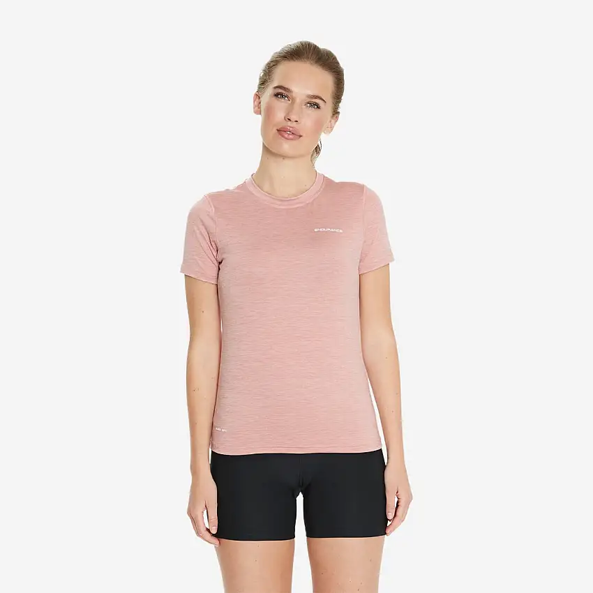 Endurance Löpartröja Maje Melange S/S Tee dam Dusty Rose