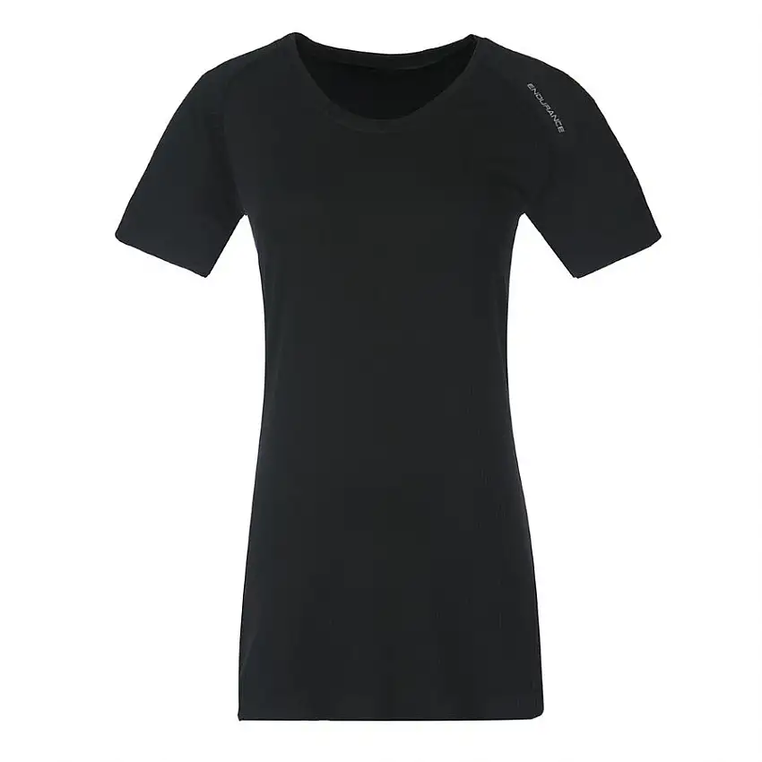 Endurance Löpartröja Halen Seamless T-Shirt dam Dark Grey Melan