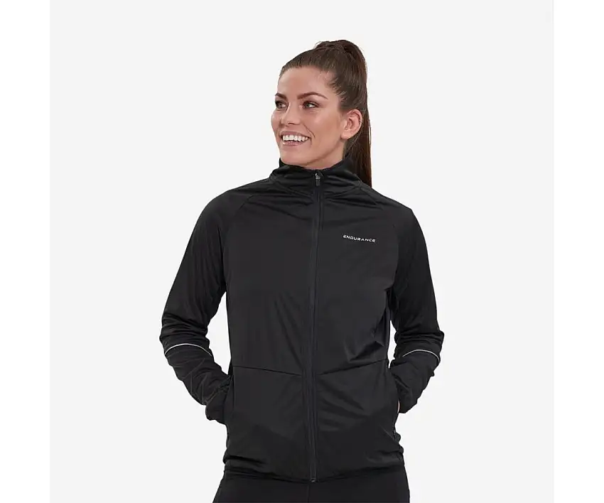 Endurance Löparjacka Elving Functional Jacket dam Black