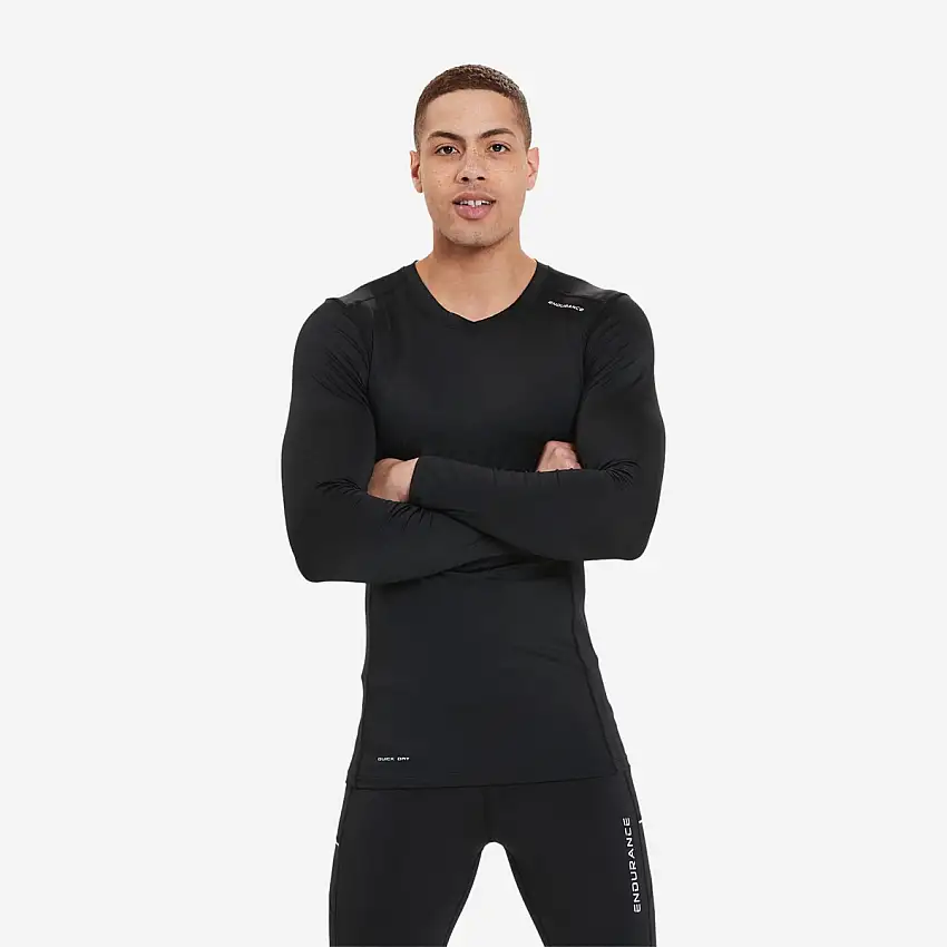 Endurance Löpartröja Power L/S Tee herr Black