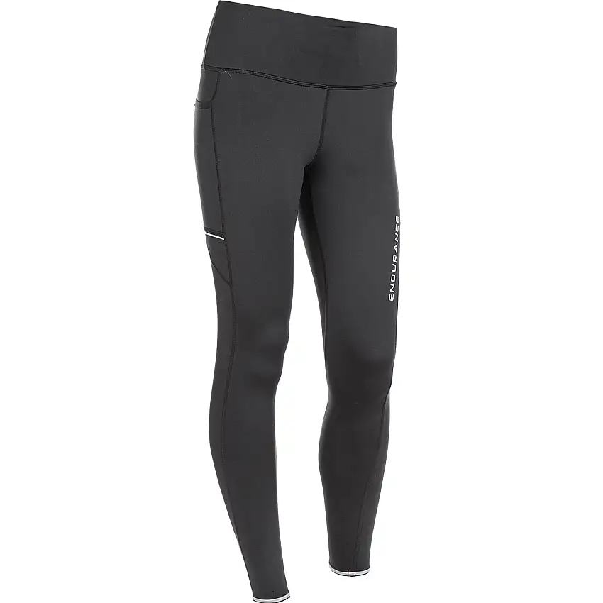 Endurance Löpartights Energy Winter Tights dam Black