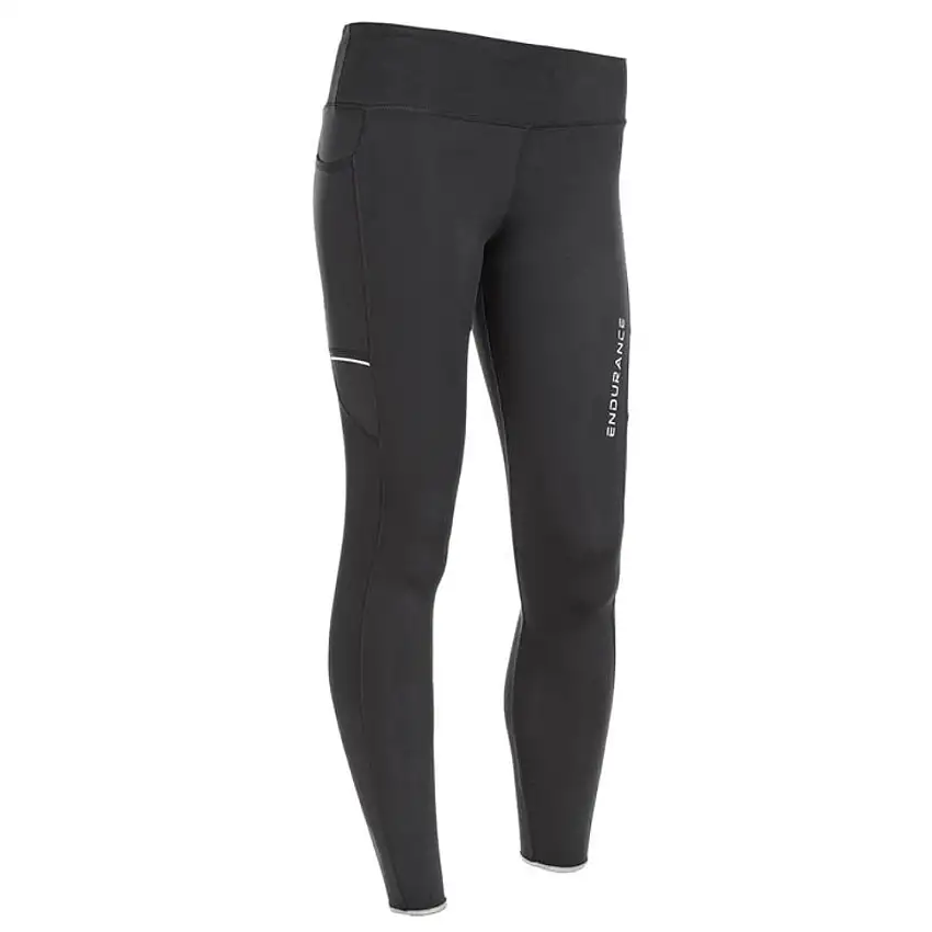 Endurance Löpartights Girls Energy Long Tights unisex Black