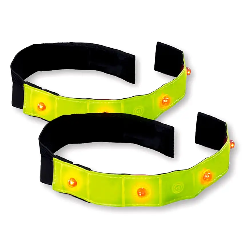 Endurance Reflective Armband With 4 Leds - 2 Pack o/s unisex Safety Yellow