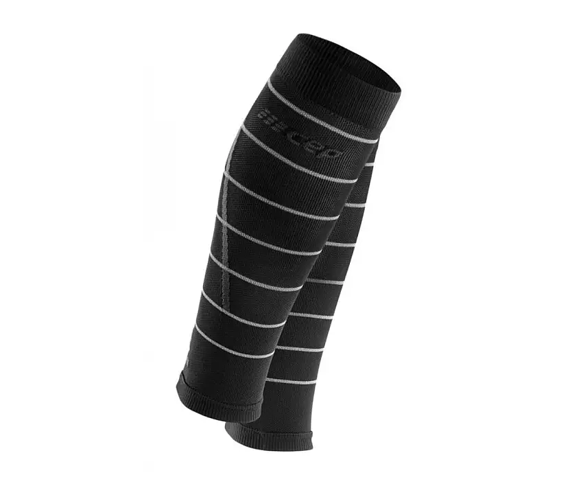 Cep Löparstrumpor Reflective Compression Calf Sleeves herr Black