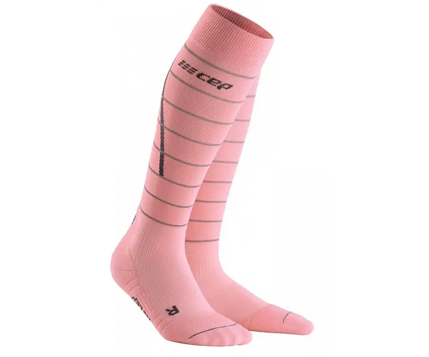 Cep Löparstrumpor Reflective Compression Socks dam Light Rose