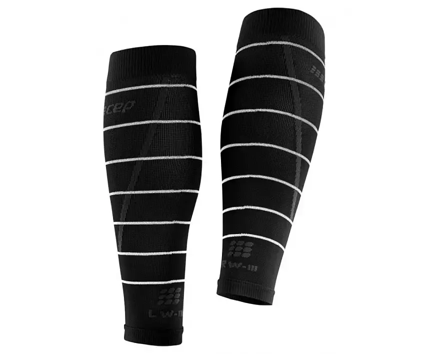 Cep Löparstrumpor Reflective Compression Calf Sleeves dam Black