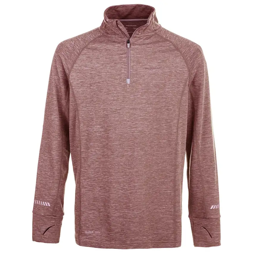 Endurance Löpartröja Melange Performance Midlayer unisex Burlwood