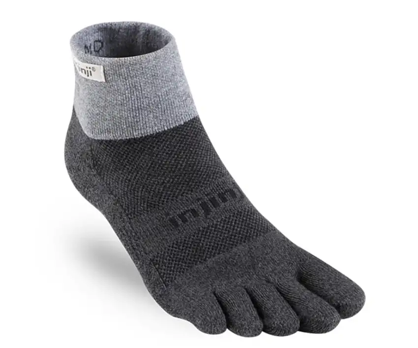 Injinji Löparstrumpor Trail Midweight Mini Crew unisex Granite