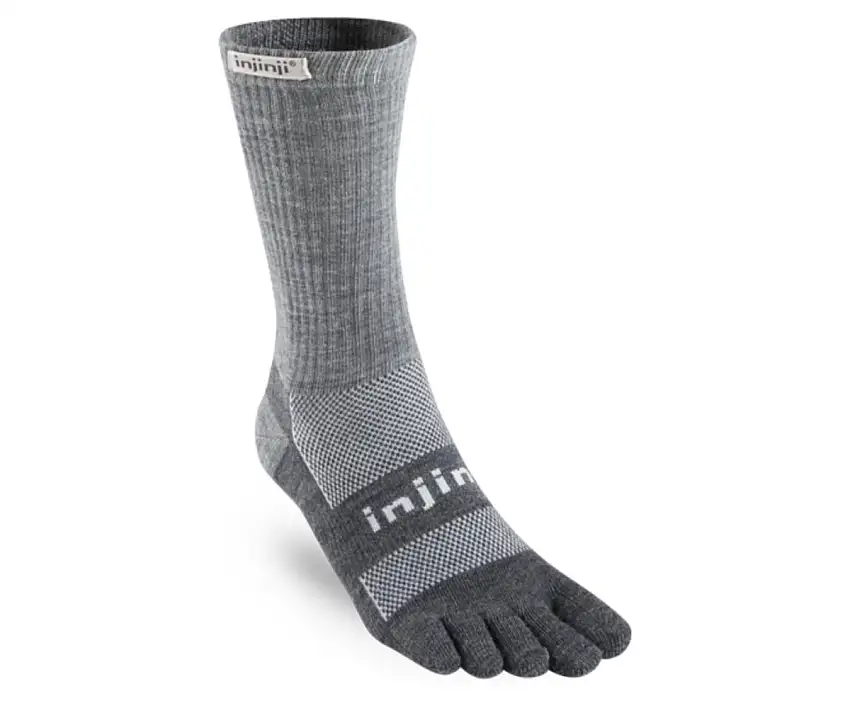 Injinji Löparstrumpor Outdoor Midweight Crew Nuwool unisex Charcoal