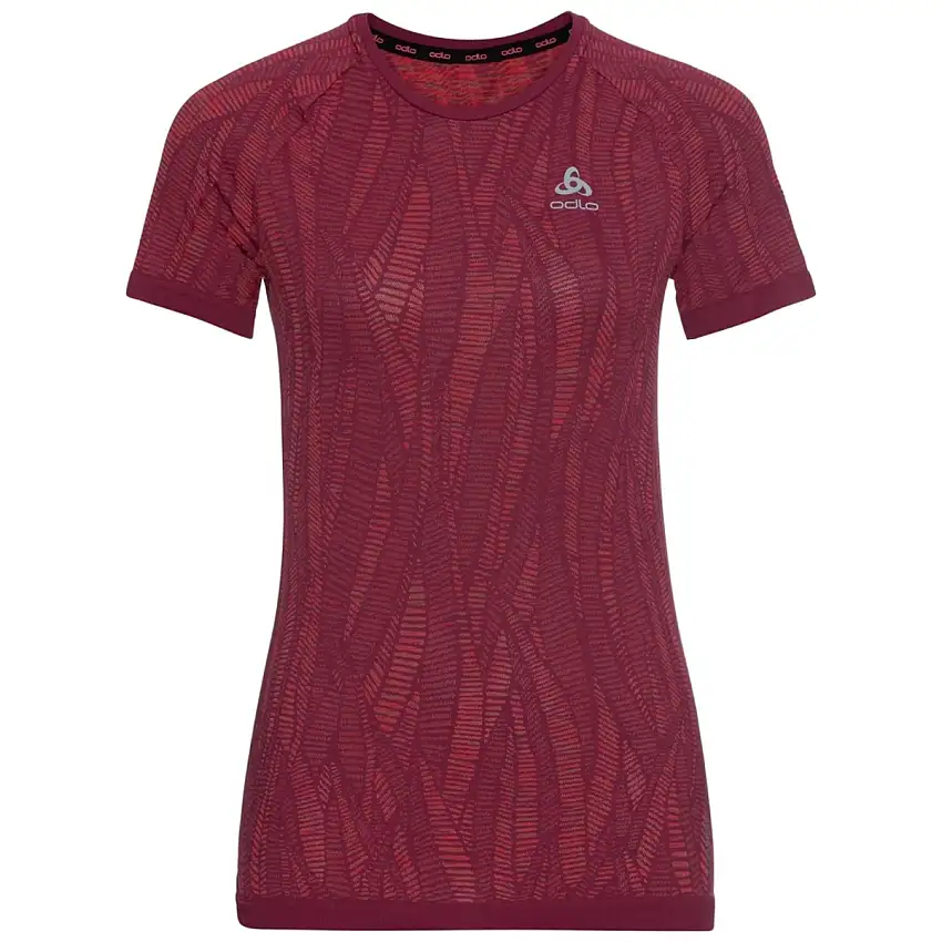 Odlo Löpartröja Top Crew Neck Short Sleeve Blackcomb. dam Rasberry Fudge