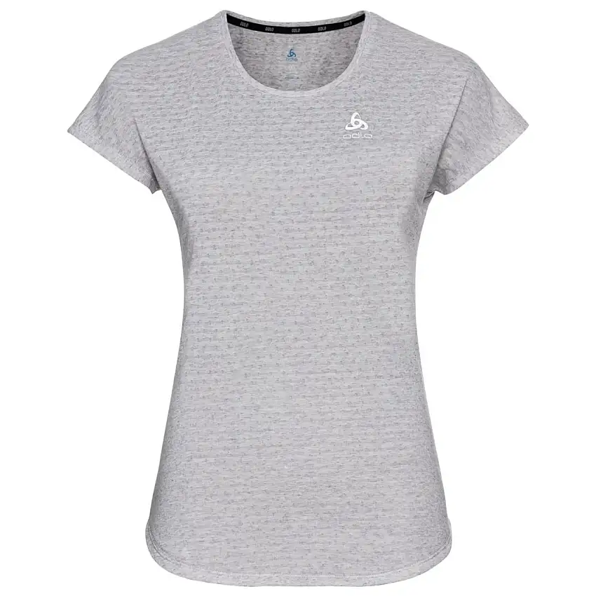 Odlo Löpartröja T-Shirt Short Sleeve Crew Neck Run Easy dam Stone Grey Melange