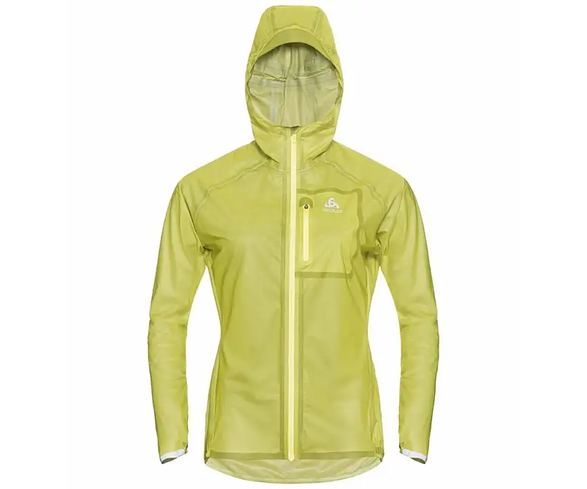 Odlo Löparjacka Jacket Zeroweight Dual Dry Wat dam Citronelle