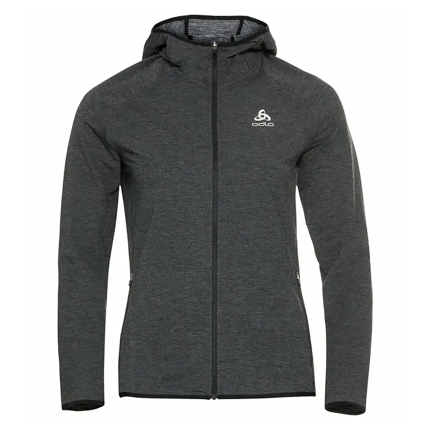 Odlo Löpartröja Hoody Midlayer Run Easy 365 dam Black Melange