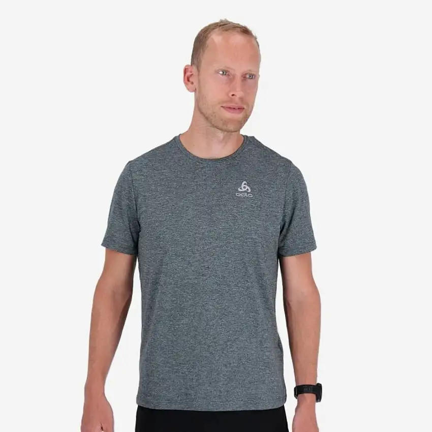 Odlo Löpartröja T-Shirt Short Sleeve Crew Neck Run Easy herr Grey Melange