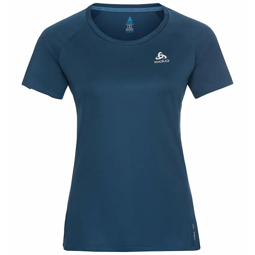 Odlo Löpartröja T-Shirt Short Sleeve Crew Neck Essential dam Blue Wing Teal
