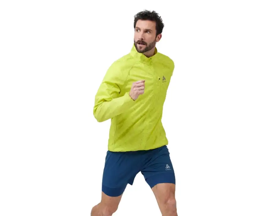 Odlo Löparjacka Jacket Zeroweight Print herr Evening Primrose