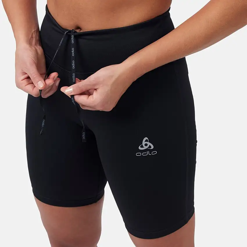 Odlo Löpartights Tights Short Essential dam Black