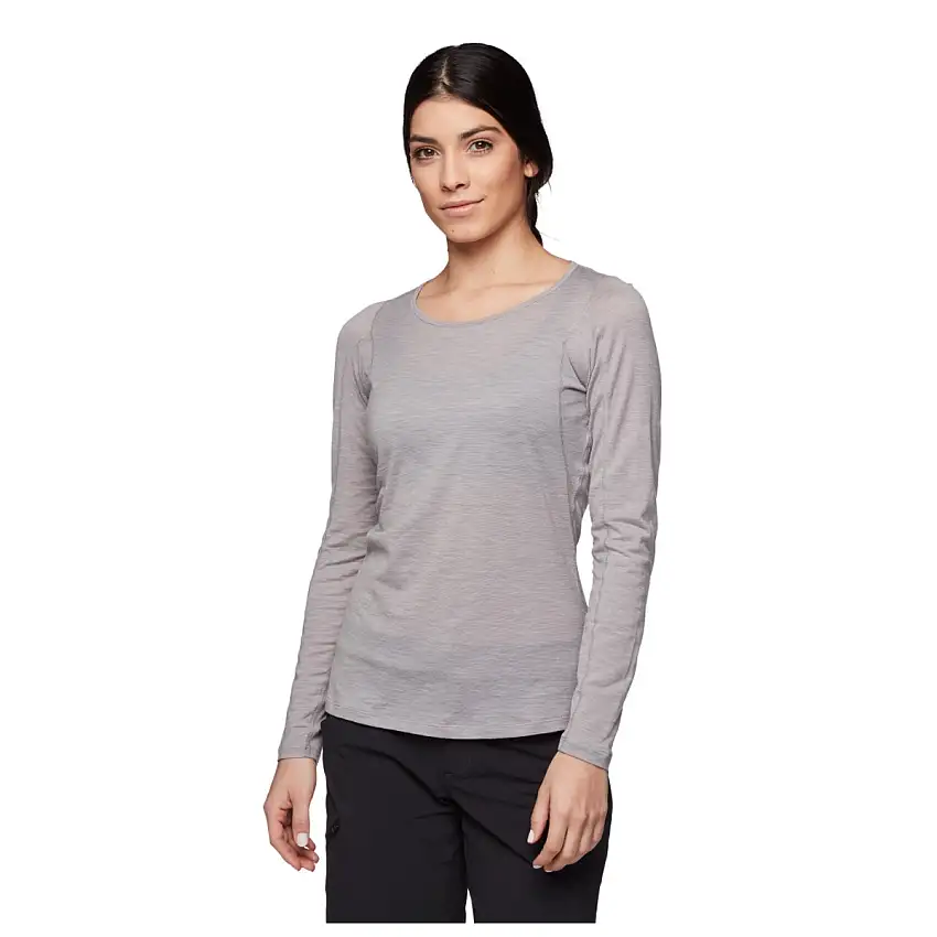 Black Diamond Löpartröja Long Sleeve Rhythm Tee dam Pewter
