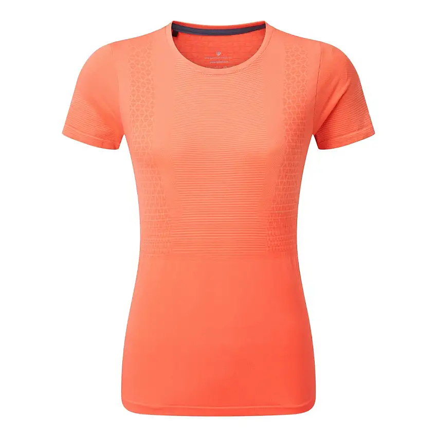 Ronhill Löpartröja Tech Marathon Short Sleeve Tee dam Peach/Lemongrass